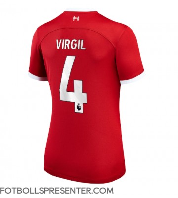 Liverpool Virgil van Dijk #4 Hemma Matchtröja Dam 2023-24 Kortärmad